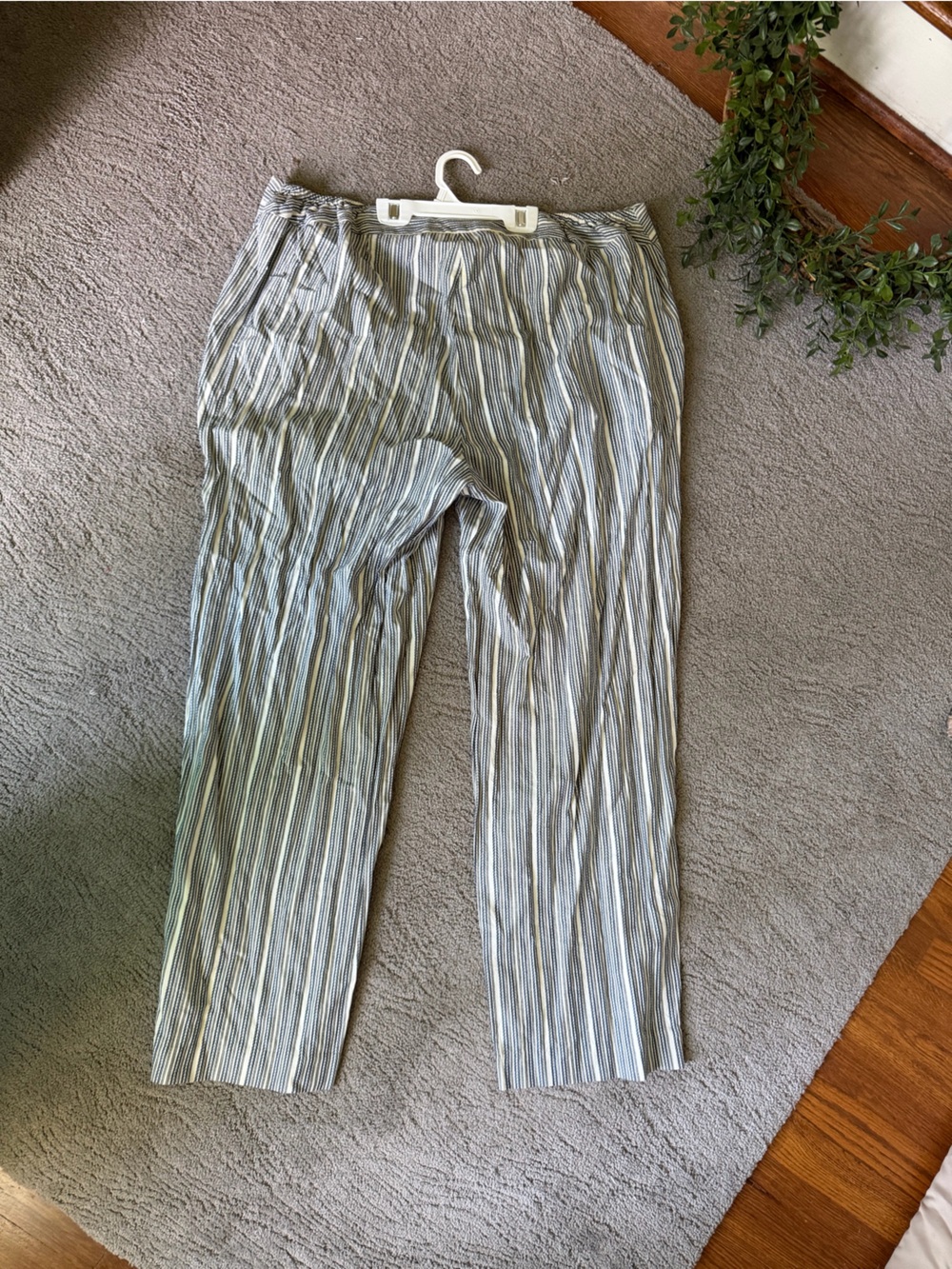 Talbots Woman’s Cotton Blue/White Striped Pants
